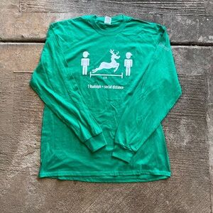 Christmas social distancing long sleeve shirt unisex